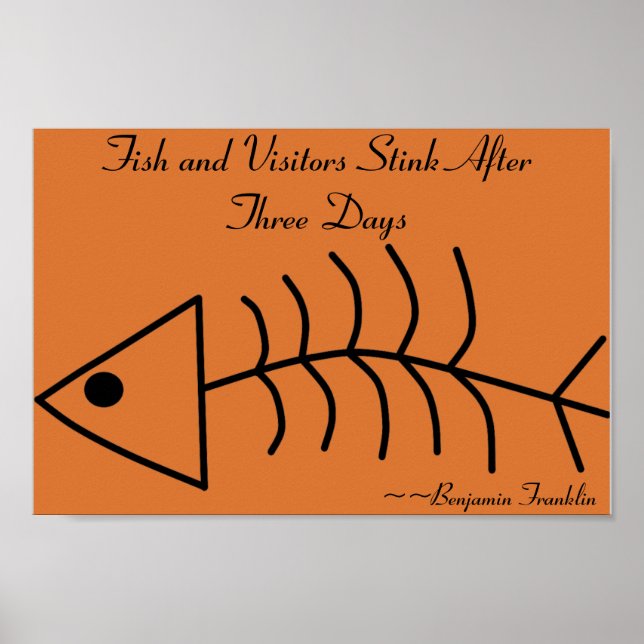 Affiches Poisson et visiteurs puent après trois jours impre (Devant)