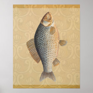 Affiches Poisson+oeuvre d'art+conception+pêche+poissonneux