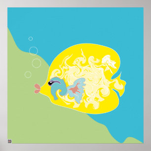 Affiches Poisson Tropical Fantaisiste Art Océanique