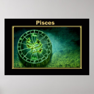 Affiches Poissons Zodiac Astrologie design