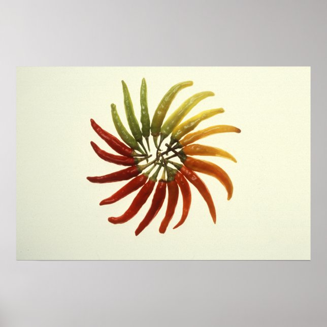 Affiches Poivrons chauds (Devant)