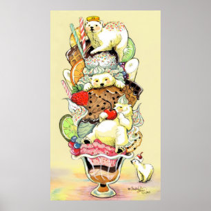 Affiches Polar Bear Sundae Dream Deluxe