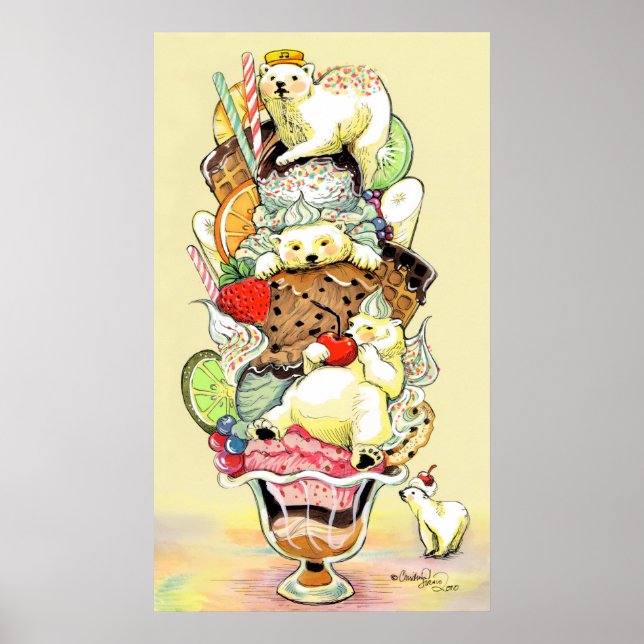 Affiches Polar Bear Sundae Dream Deluxe (Devant)