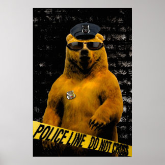 Affiches Police Officier Ours !