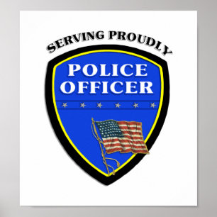 Affiches Police servant fièrement