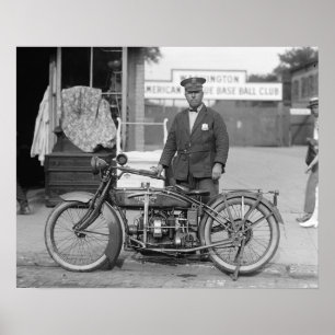 Affiches Policier à moto, 1922. Photo ancienne