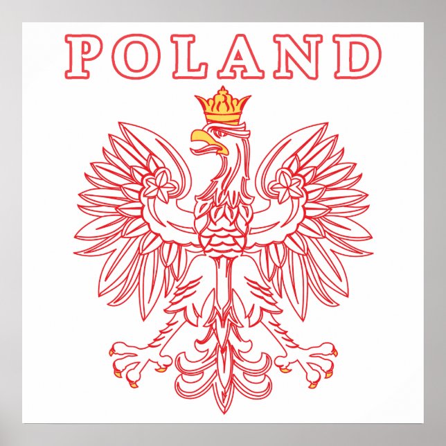 Affiches Pologne avec aigle rouge polonais (Devant)