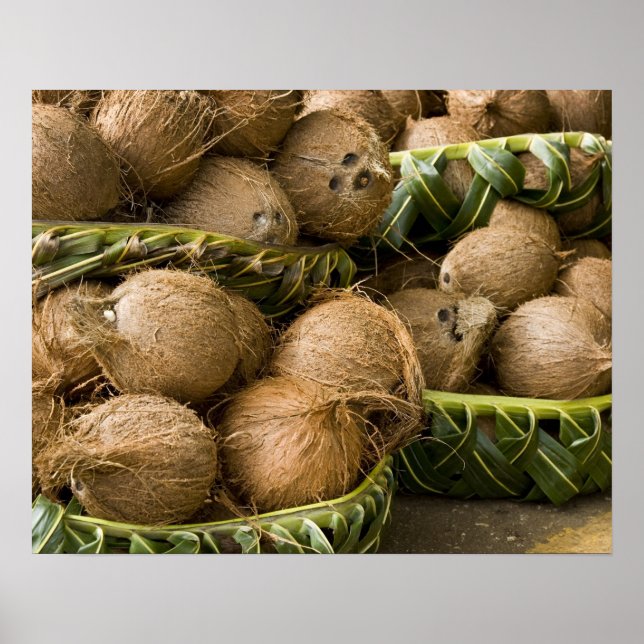 Affiches Polynésie, Royaume des Tonga. Affichage des noix d (Devant)