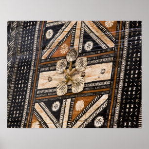 Affiches Polynésie, Royaume des Tonga. Détail de tapa