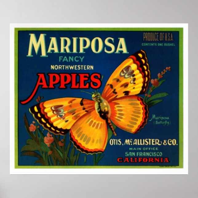 Affiches Pommes de Mariposa (Devant)