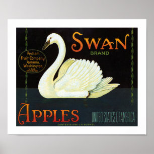 Affiches Pommes de marque de cygne