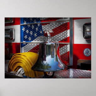 Affiches Pompier - Rouge chaud