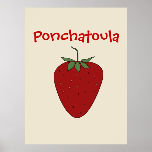 Affiches Ponchatoula LA fraise (Devant)
