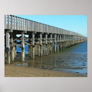 Affiches pont à poudres duxbury ma. pont en bois