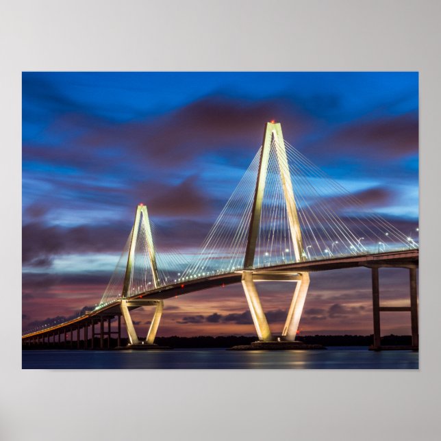 Affiches Pont Arthur Ravenal la nuit (Devant)