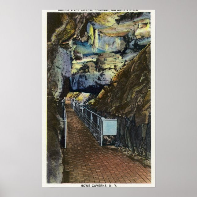 Affiches Pont au-dessus du chaos montrant Rocher équilibré (Devant)