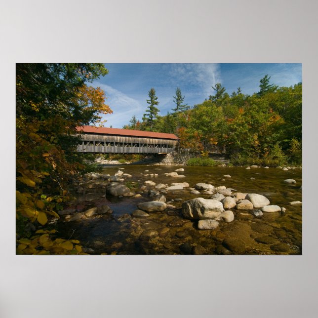Affiches Pont couvert Albany, NH Print (Devant)