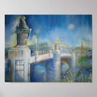 Affiches Pont de grenouille Willimantic la nuit