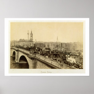 Affiches Pont de Londres, c.1880 (photo de sépia)