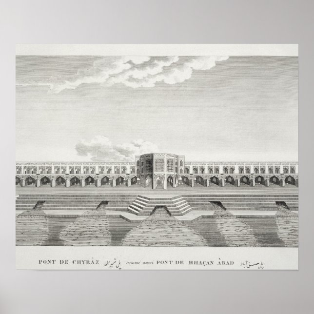Affiches Pont de Shiraz, Ispahan, de 'Voyages du Chevel (Devant)