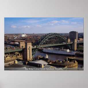 Affiches Pont de Tyne regardant vers Gateshead, Newcastle,