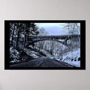 Affiches Pont en hiver