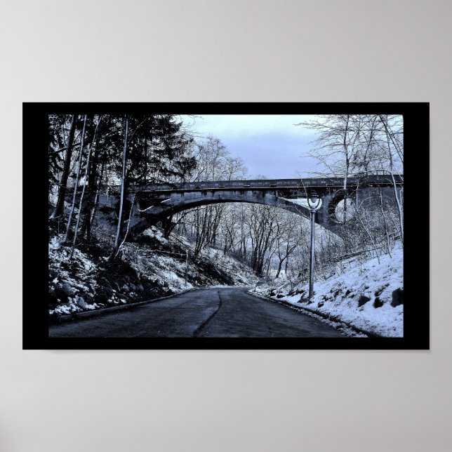 Affiches Pont en hiver (Devant)