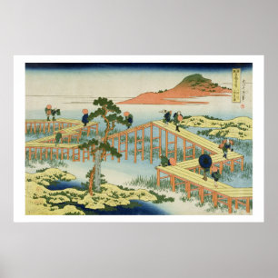 Affiches Pont en huit parties, province de Mucawa, Japon, c