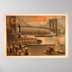 Affiches Pont "laine de bois " de New York City Brooklyn