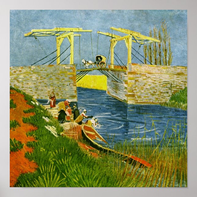 Affiches Pont Langlois à Arles Van Gogh Art (Devant)