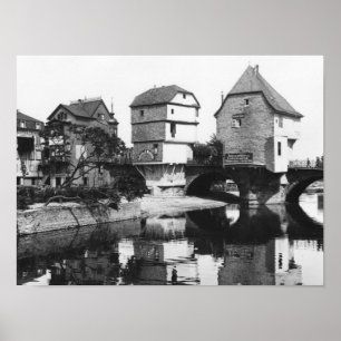 Affiches Pont Nahe, Bad Kreuznach, vers 1910