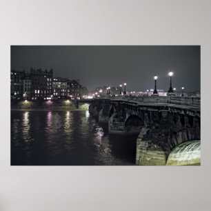 Affiches PONT NEUF en NUIT - PARIS FRANCE