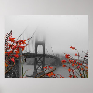 Affiches Pont Noir et Blanc Golden Gate