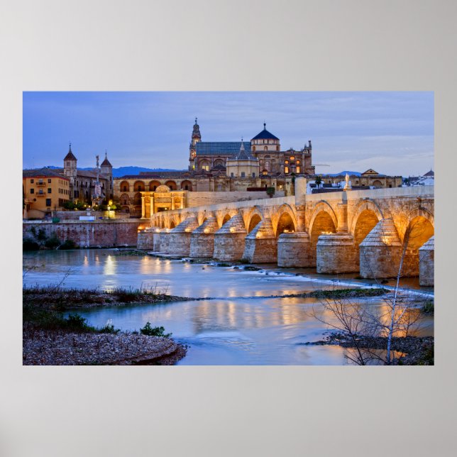 Affiches Pont romain et la Mezquita à Cordoue (Devant)