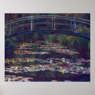 Affiches Pont sur l'étang Nénuphar par Claude Monet