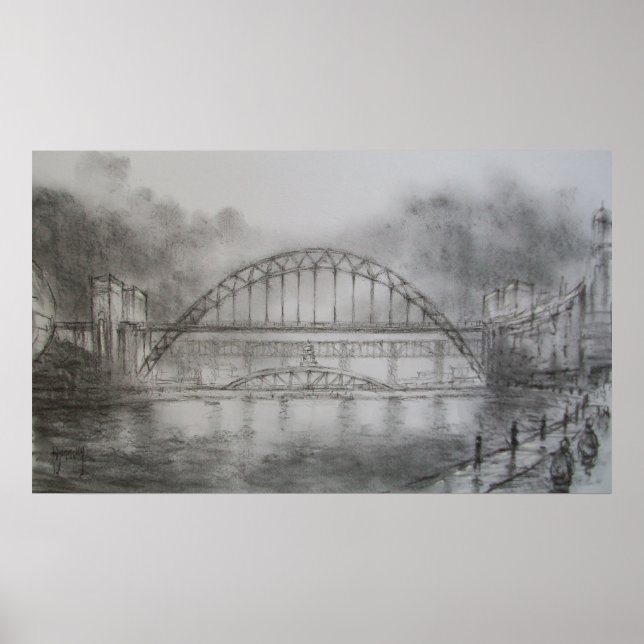 Affiches Pont Tyne du quai Newcastle Imprimer (Devant)