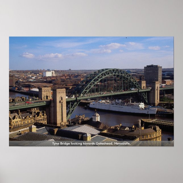 Affiches Pont Tyne en direction de Gateshead, Newcastle, (Devant)