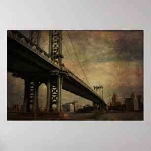 Affiches Pont vintage de Manhattan