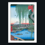 Affiches Pont Yatsumi<br><div class="desc">Impression vintage de blocs de bois japonais "Yatsumi Bridge",  par Ando Hiroshigie,  1856</div>