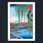 Affiches Pont Yatsumi<br><div class="desc">Impression vintage de blocs de bois japonais "Yatsumi Bridge",  par Ando Hiroshigie,  1856</div>