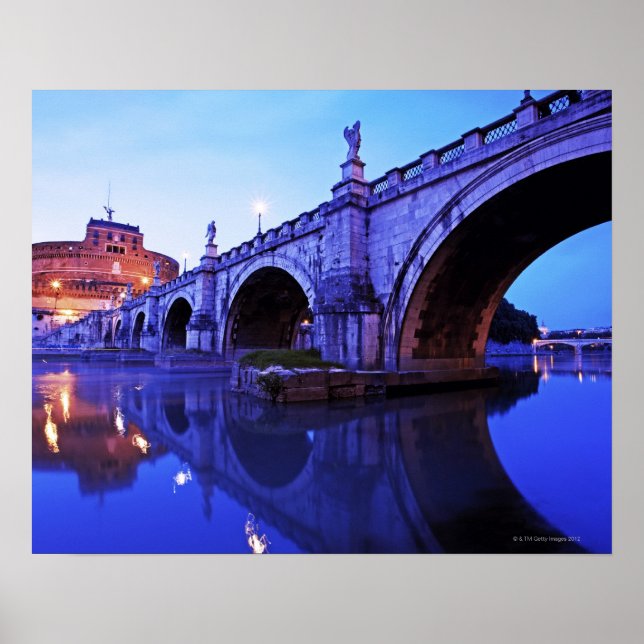 Affiches Ponte Sant'Angelo et Castel Sant'Angelo sur (Devant)