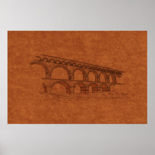 Affiches Ponts : Pont du le Gard, France