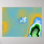 Affiches Pop Art Blue Cosmos Flower<br><div class="desc">Pop Art Beautiful Blue Cosmos Flower</div>