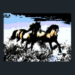 Affiches Pop Art Chevaux sauvages Motivation Liberté Art<br><div class="desc">Chevaux sauvages oeuvres d'art numériques, peintures, images et images</div>