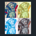 Affiches Pop Art Chien<br><div class="desc">Une affiche de mon chien Ruger dans le style pop art.</div>