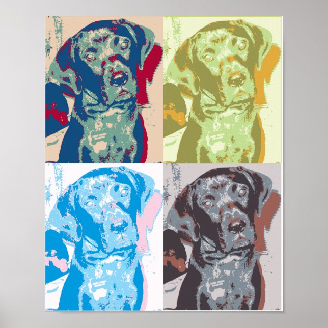 Affiches Pop Art Chien (Devant)