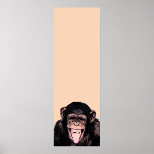 Affiches Pop Art Chimpanzé Sticking Tongue Out