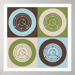 Affiches Pop Art Contrôle du trafic aérien