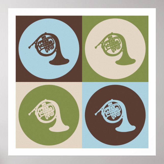 Affiches Pop Art French Horn (Devant)