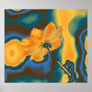Affiches Pop Art Jaune Fleur de Cosmos
